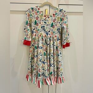 Wildflowers Clothing Girls Size 8 BEST DAY EVER Dress Floral Pockets Holiday